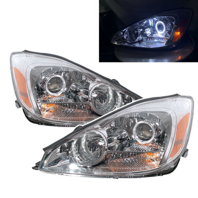 卡嗶車燈 適用於 TOYOTA 豐田 SIENNA XL20 MK2 04-05 五門車 光導LED光圈魚眼 大燈 電鍍