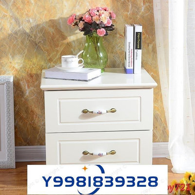 熱銷 白色簡易烤漆床頭櫃歐式簡約現代儲物櫃臥室多功能組裝收納床邊櫃 DF 可開發票