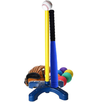 棒球手套兒童軟式棒球棒棍桿手套支架套裝幼兒園小學生壘球訓練器裝備玩具