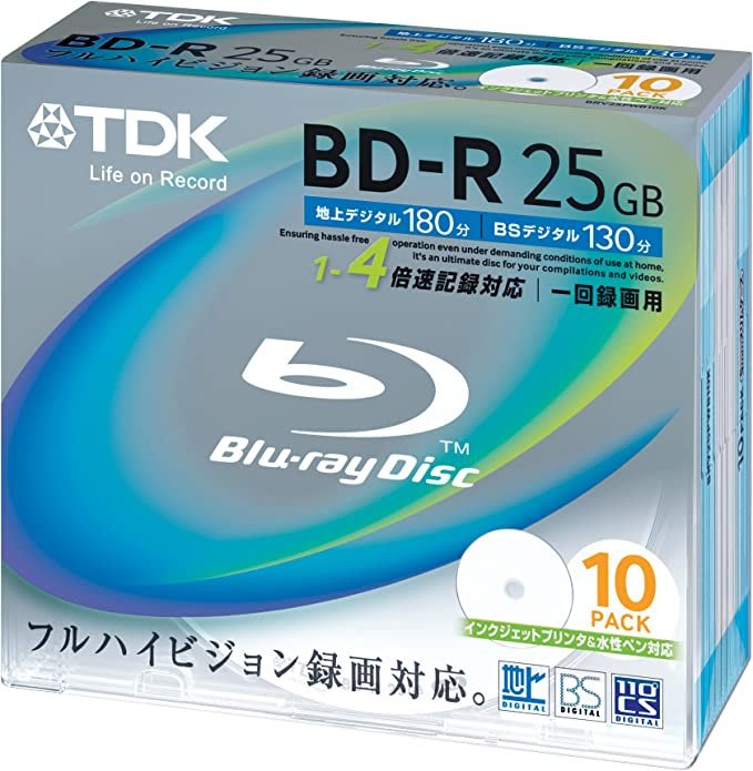日本購入TDK BD-R 單層25GB 3片+ BR-RE 2片可印刷藍光空白片共五片