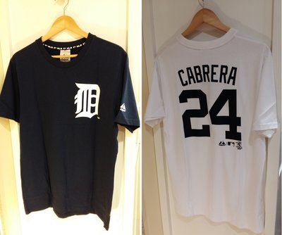 MLB Majestic美國大聯盟 老虎隊Miguel Cabrera背號短袖T恤-白