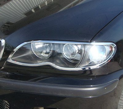 ~圓夢工廠~ BMW 3 E46 2001~2005 325i d 330i 330ci 鍍鉻車燈框 前燈框 頭燈框