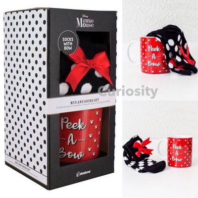 【Curiosity】英國Paladone DISNEY迪士尼米妮馬克杯+襪子禮盒組$1200↘$799 耶誕禮物生日禮