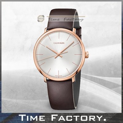 時間工廠 無息分期 Calvin Klein CK 時尚玫瑰金皮帶腕錶 K8M216G6