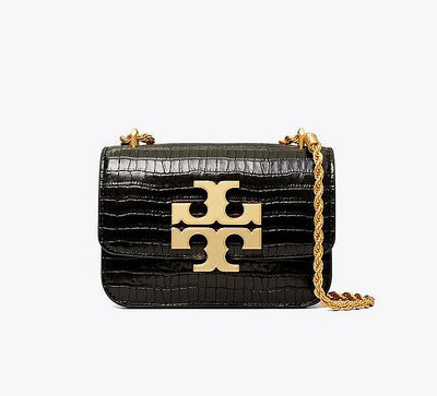 【琳精品】tory burch TB  137318 新款豆腐包  ELEANOR鱷魚紋牛皮風琴包 單肩包 側背包 女包