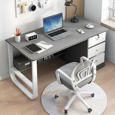 長100/120寬50高71cm電腦桌家用臺式工作臺臥室書桌學習桌辦公桌 自行安裝