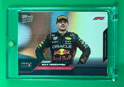 Topps Now - 2023 F1 Max Verstappen [亞賽拜疆站-紀錄卡] 超越洗拿的頒獎臺紀錄