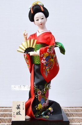 【熱賣精選】日本進口人偶藝妓和服仕女人形娃娃裝飾品日式絹人擺件設工藝