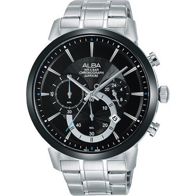 ALBA雅柏 廣告款Prestige 計時手錶(AT3D25X1)-黑/44mm VD53-X295D