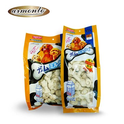 【福爾摩沙寵物精品】Armonto 牛奶牛皮骨結(大包裝) 潔牙骨