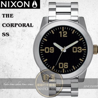 NIXON 實體店The Corporal 腕錶/48mm/BLACK / BRASS/A346-2222公司貨/極限