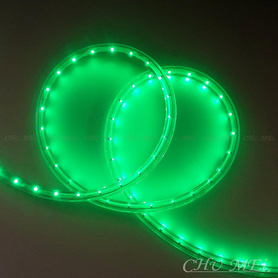 110V-綠光LED二線3528水管燈50米 - led 燈條 非霓虹 彩虹管 聖誕燈 水管燈 條燈 軟條燈 圓二線