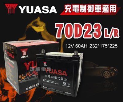 【茂勝電池】YUASA 湯淺 70D23L 70D23R 免加水 充電制御 專用 (25-60、35-60) 全省分店