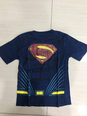 美國品牌二手男童超人短袖T恤 適6-7歲