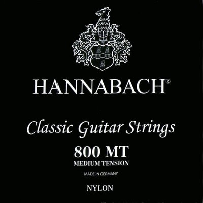【旅行吉他專門店】德國 Hannabach 800MT 800 古典吉他弦 尼龍弦 一般張力 黑色