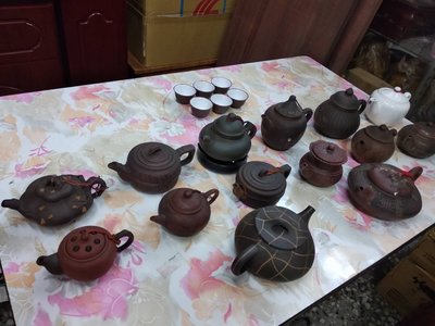 古董收藏 收藏玩家 珍藏品 - 各式茶壼 泡茶壼 紫砂壼 紫砂 整批一起出售便宜賣-A款