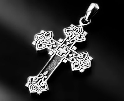 【創銀坊】榮耀與救贖 十字架 925純銀 墜子 耶穌 基督 上帝 克羅心 聖經 聖母 天主教 刺青 項鍊(P-9902)