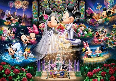 DG2000-544 絕版迷你2000片日本正版拼圖 迪士尼 米奇 米妮 結婚 婚禮