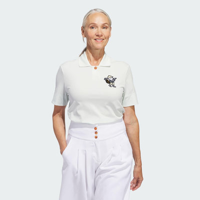 [小鷹小舖] Adidas Golf IN7576 MALBON 阿迪達斯 高爾夫 短袖POLO衫 女仕 貼身合身 側開衩 後擺稍長 落肩設計 翡翠綠 '24