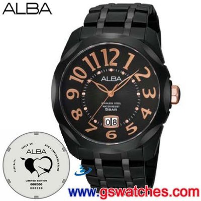 【金響鐘錶】全新ALBA AQ5073X,公司貨,保固1年,大視窗日期,限量款,時尚男錶,VJ76-X017K