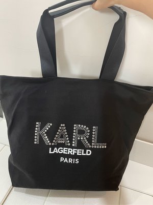 KARL LAGERFELD 卡爾 老佛爺 帆布包 托特包 肩背包 購物包 手提包