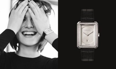 Chanel H4471 BOY FRIEND 腕錶大型款式 18K金鑲鑽自動錶