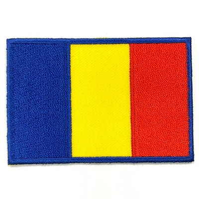 【A-ONE】羅馬尼亞 國旗Patch熨斗刺繡徽章 胸章 立體繡貼 裝飾貼 繡片貼 燙布貼紙