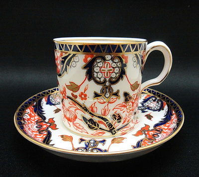 【timekeeper】  百年歲月英國製Royal Crown Derby重金鈷藍伊萬里咖啡杯+盤-2(免運)
