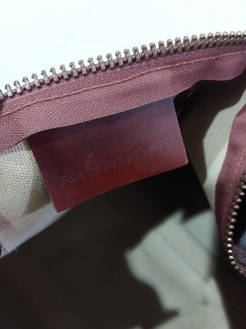 90年代美國製Polo Ralph Lauren 紅格紋古著大型旅行袋側背包USA Talon