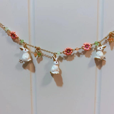 【小鹿甄選】Les Nereides 愛麗絲兔子花朵珍珠漿果鈴蘭時尚氣質