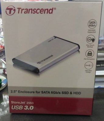 @淡水無國界@ 創見 2.5吋 SATA硬碟外接盒 USB3.0 TS0GSJ25S3 SATA 硬碟外接盒 25S3