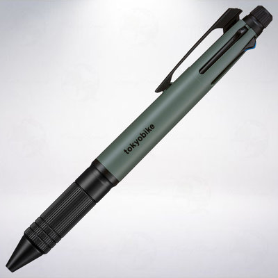 日本 三菱鉛筆 Uni JETSTREAM tokyobike 5機能金屬版多功能筆: 仙人掌灰