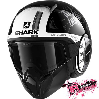 ♚賽車手的試衣間♚ Shark® Street-Drak Tribute RM Black / White