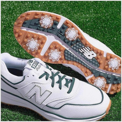 鞋子New Balance 997G聯名款男白綠休閑吸汗透氣百搭專業高爾夫球鞋
