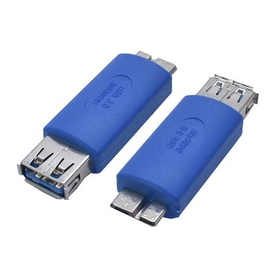 USB 3.0 A母轉Micro B公轉接頭 A母座對Micro B 轉接頭 藍色 W258.0308