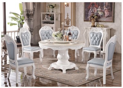 【大熊傢俱】A01 玫瑰系列 歐式餐台桌子 實木餐桌  餐桌 飯桌 美式鄉村風 長桌 餐椅 書椅 椅子 靠背椅 餐桌椅