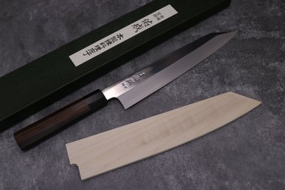 💖 佑成 💖【單面刃 劍形牛刀 單鏡面 27cm 附鞘】日本製  廚房刀具 八煌刃物