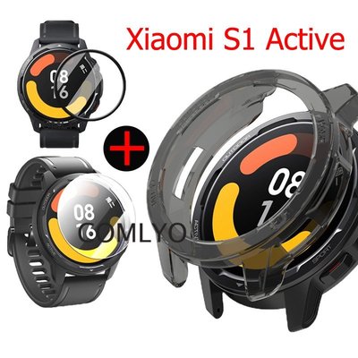 XIAOMI watch S1 Active 保護殼 3D曲面全覆蓋 小米S1保護膜 高清屏幕鋼化玻璃貼膜