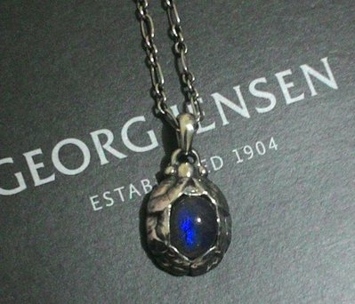 GEORG JENSEN 喬治傑生 1997 年度項鍊 拉長石(極藍）