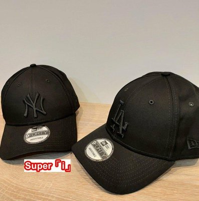「i」【現貨】New Era 9Forty 洋基NY 道奇LA 黑 刺繡Logo 可調節 彎帽 棒球帽 鴨舌帽 帽