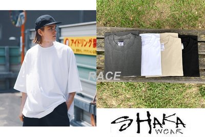 【RACE】SHAKA WEAR GARMENT SHOULDER 落肩 素踢 短袖 短踢 T恤 7.5OZ 重磅數