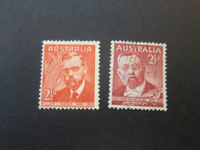 【雲品12】澳大利亞Australia 1948 Sc 213-4 set FU  庫號#Box#p21 97147