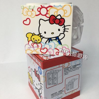 [Kitty 旅遊趣] Hello Kitty 調味料罐子 凱蒂貓 調味罐 調味料容器 可多個堆疊 方型