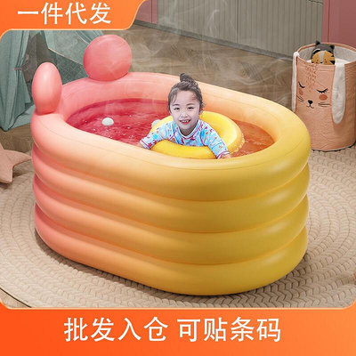 遊泳桶家用可摺疊寶寶小孩兒童洗澡保溫充氣遊泳池小泳池玩水