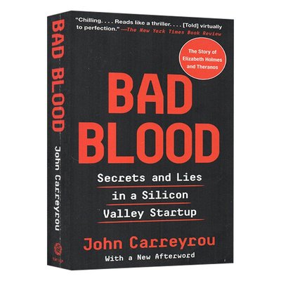【上品外文書坊】Bad Blood 壞血  惡血 文原版 矽谷獨角獸的騙局 滴血成金 比爾蓋茨推薦 英文版