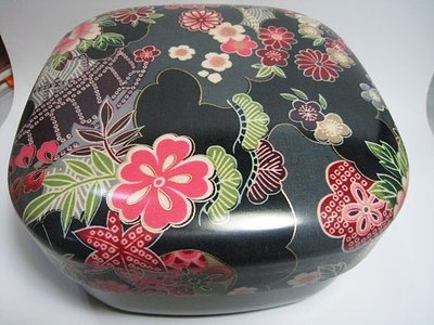 ***日本帶回*** HAKOYA布貼行樂花模樣2段式和風便當盒(日本製)