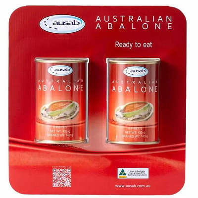 [COSCO代購] C1117905 Ausab 澳洲鮑魚罐頭 425公克 X 2罐