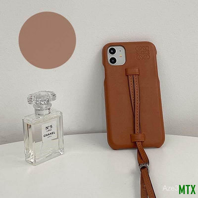 MTX旗艦店棕色 復古皮革-掛繩 iPhone 15 14 13 12 11 Pro max i13 i12 素色 手機殼 防