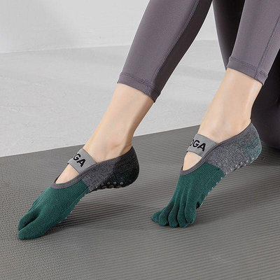 五指瑜伽襪 專業防滑新款夏季舞蹈健身襪 室內普拉提瑜伽防滑襪~寶藏山小店