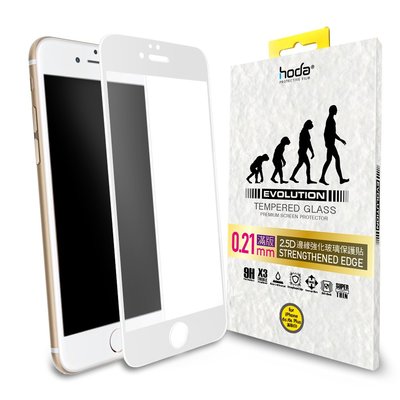 【免運費】【買一送一】hoda【iPhone 6/6s 4.7吋】 2.5D進化版邊緣強化滿版9H鋼化玻璃保護貼